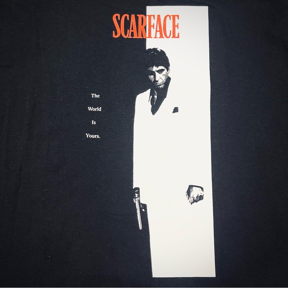 Hybrid Apparel Black Scarface Graphic Tee